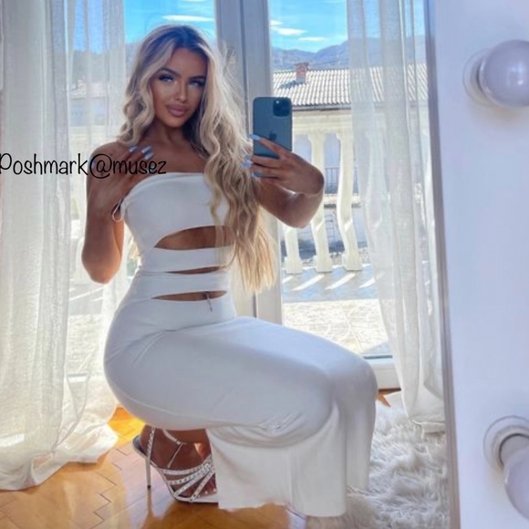 Zara CUT OUT MAXI DRESS - Picture 7 of 16